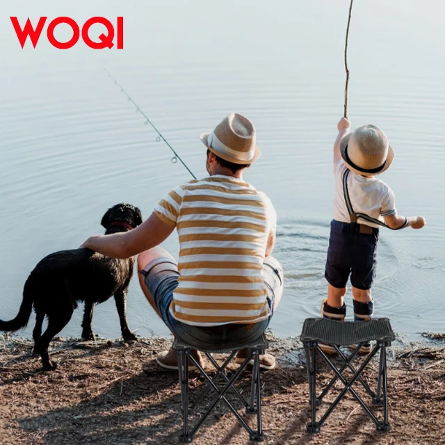 WOQI Mini Lightweight Picnic Folding Camping Chair Garden Beach Portable Folding Chair