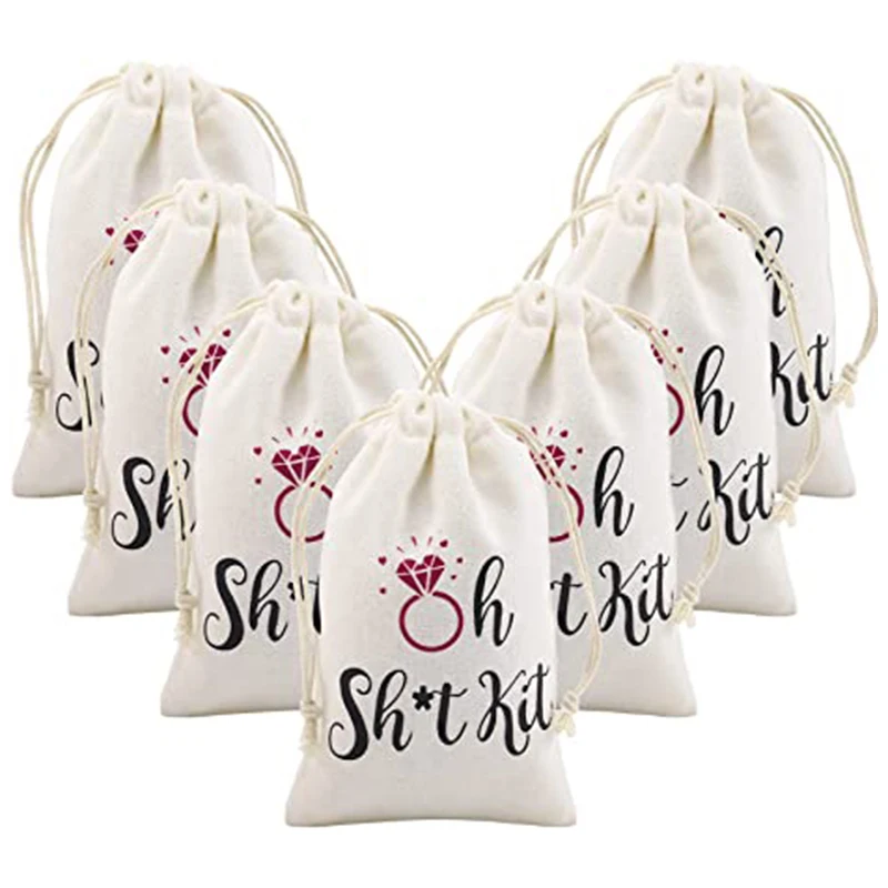 Hangover Kit Party Favors burlap Drawstring Bridal Shower Pouches Wedding Party Decoration Bags