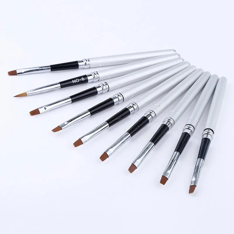 Nail Products Wholesale Metal Pole Crystal Nail Pen Lip Brush Detachable Combination Crystal Carving Pen