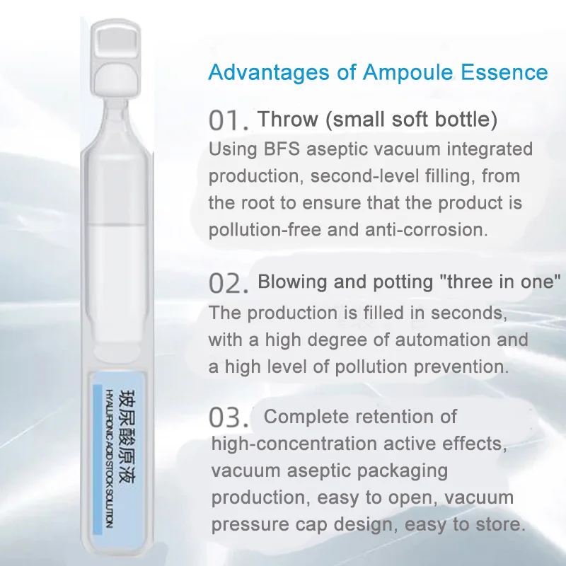 Hot selling  Hyaluronic Acid Essencial Small Ampoule Original Liquid Hydrating Moisturizing Tightening Pores