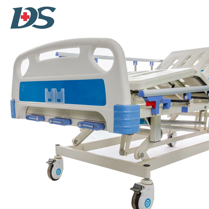 3 Functions 3 Crank Aluminum Side Rails Manual Hospital Bed