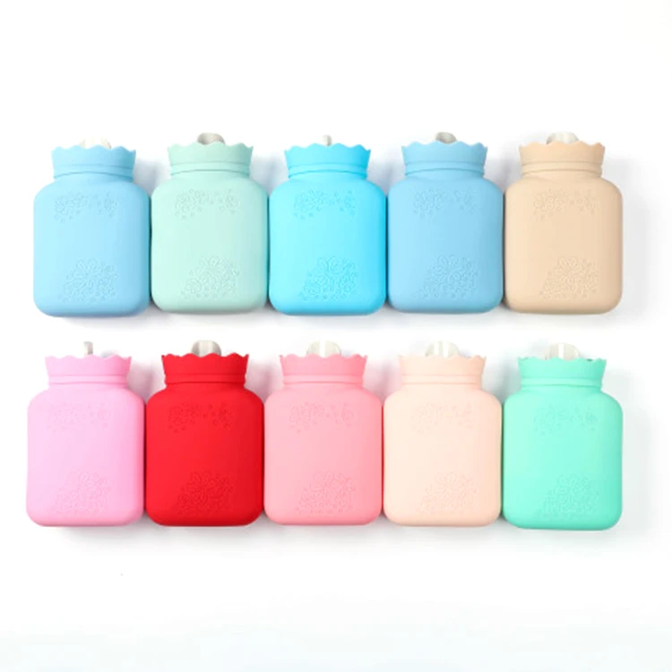 Soft Touch Long Rubber Cute Cartoon Mini Hot Water Bottle Bag Explosion Proof