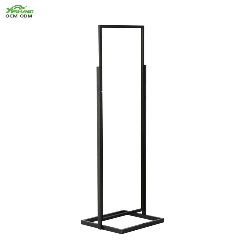 Fashion shop racks stainless steel sign holder metal sign stand poster stand display holder shelf