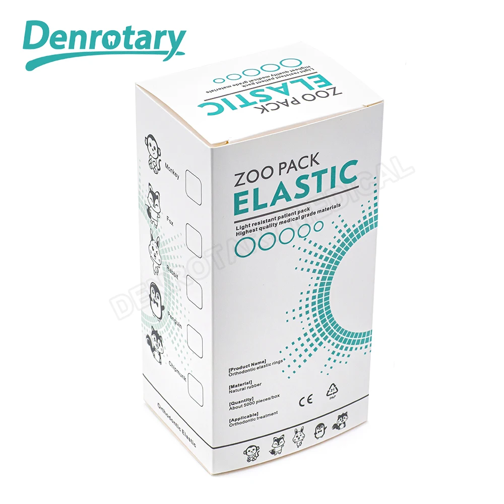 Factory Dental orthodontics animals fox latex non-latex rubber bands zoo park ligature tie elastics dental ortodoncia O ring