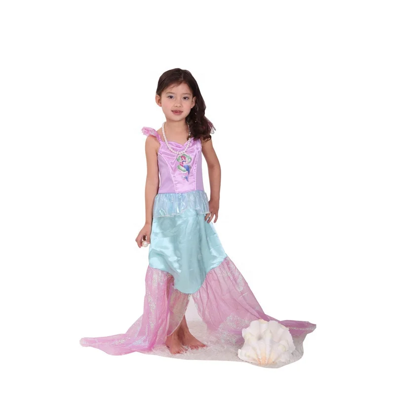 Birthday party fancy cosplay party mermaid dress children girls little mermaid costume play