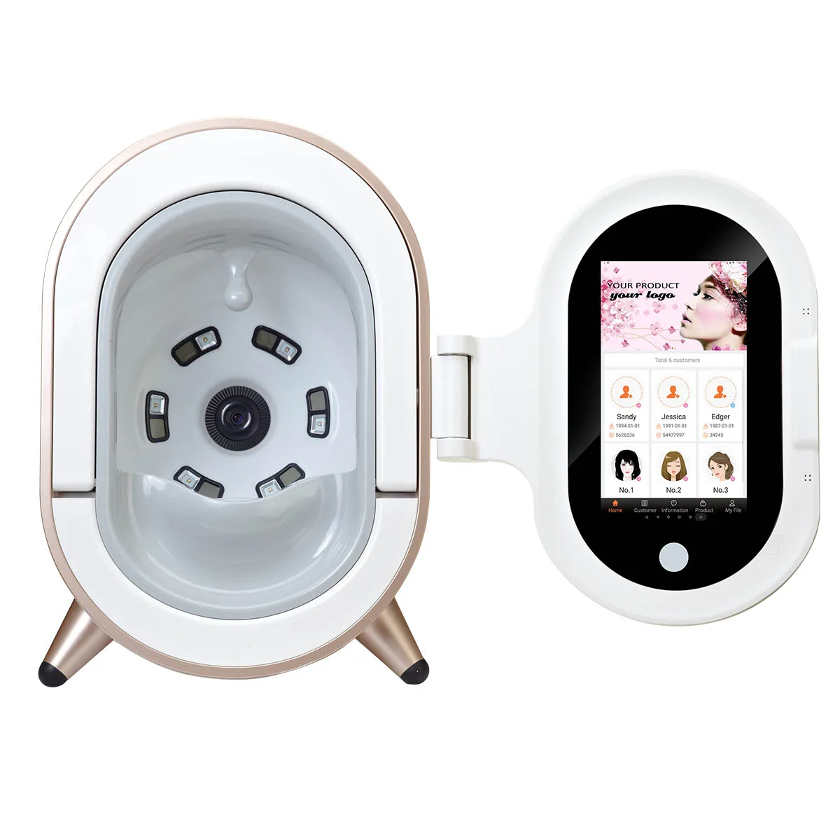 3D Dermatoscope Aisia Skin Analyzation Smart Mirror Wood Lamp Face Scanner UV Skin Analyzer Machine Magic Mirror Skin Analyzer