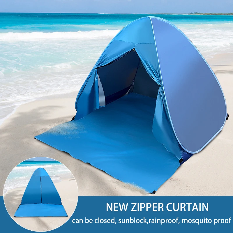 New Design Outdoor Rainproof Mosquito Proof Portable Instant Pop Up Tents Large Size 4-5 Kids Tent For Beach With Carry Bag