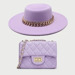 Manufactory Direct Purse Sets cute handbags woman luxury Jazz sunshade hat and purse sets