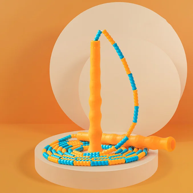 Soft Bead Jump Rope Beaded Segmented Adjustable Jumping Rope for Adults Gym Exercise Fitness