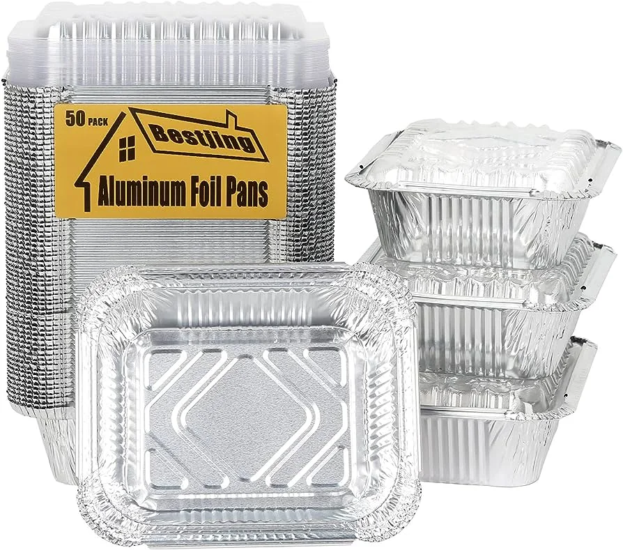450ml - 1100ml Takeaway Food Aluminum Foil Container Disposable Foil Tray Aluminum Foil Food Container with Lid