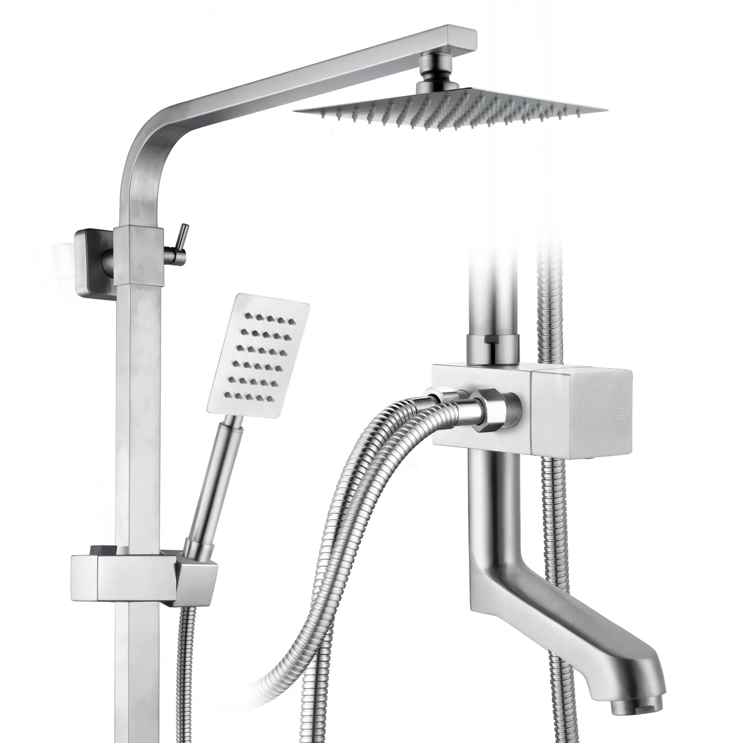 SS504R Tengbo Single Handle High Quality Shower Set Bathroom Bath Shower Cold Hot Mixer Faucets Set System