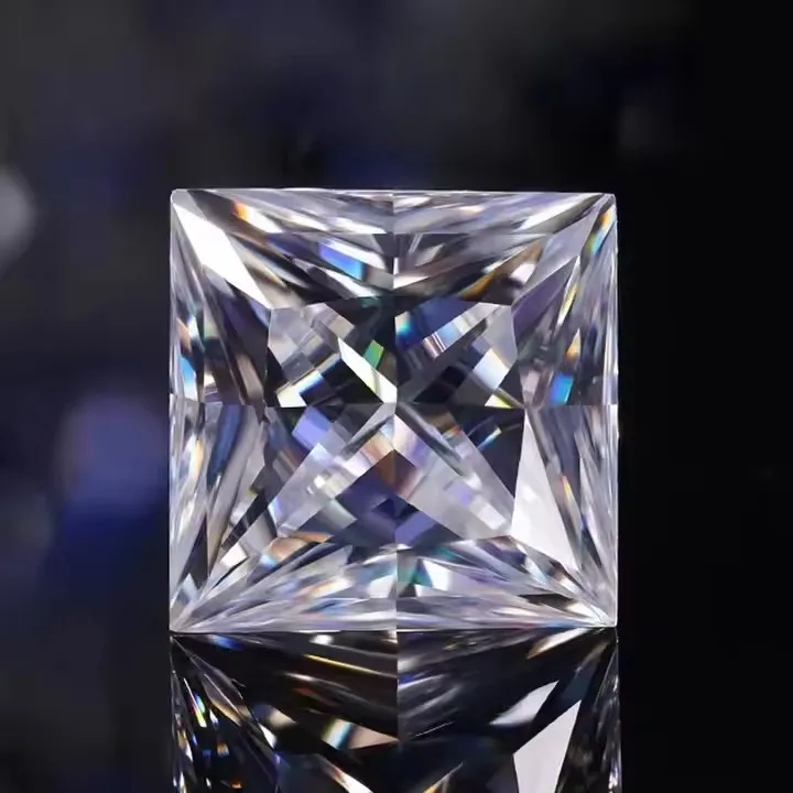 Оптовая продажа VVS1 VVS2 D 1-3CT принцесса вырезать белый свободный синтетический алмаз GIA HPHT CVD лабораторный Выращенный
