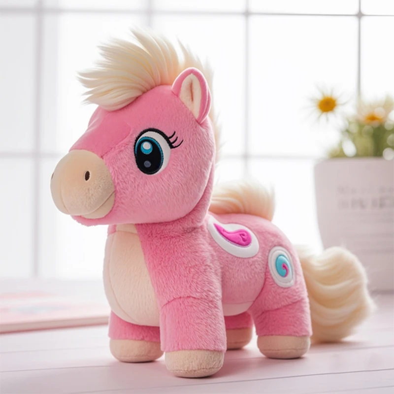 New Design Rainbow Unicorn Animal Stuffed Animal Toys Children Toys Interactive Walking Unicorn Sitting for Kids Plush Toy