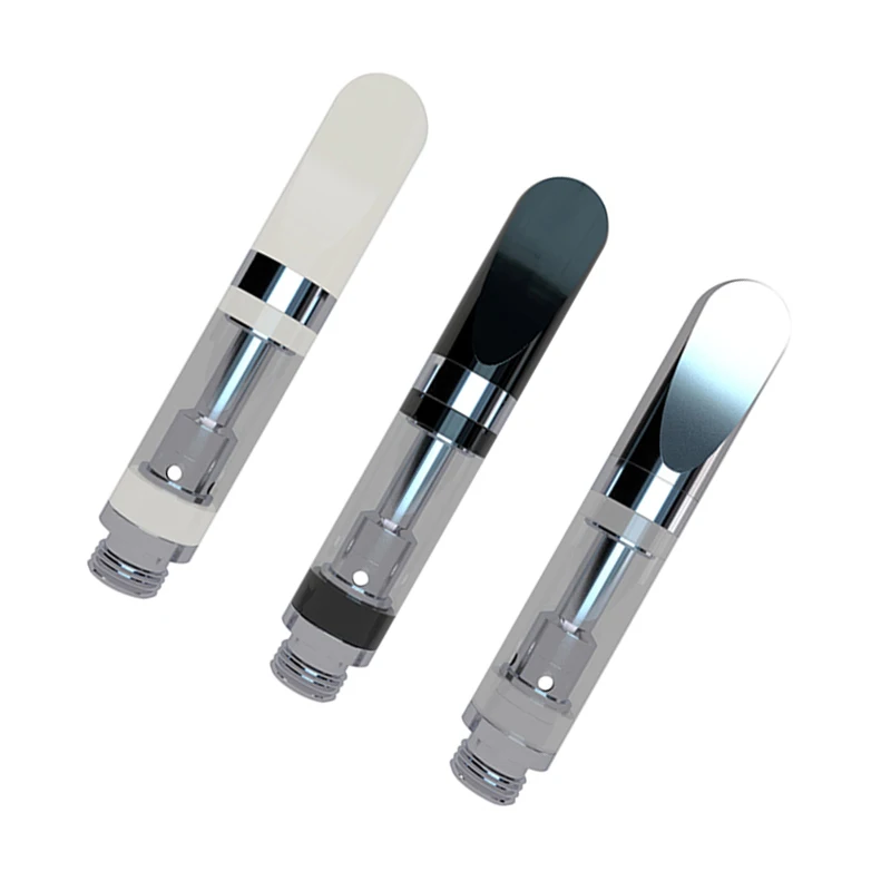 
2019 new product 0.5ml and 1ml Quartz cbd vape pen empty cartridge gold glass disposable cbd vape pen with safety lock 