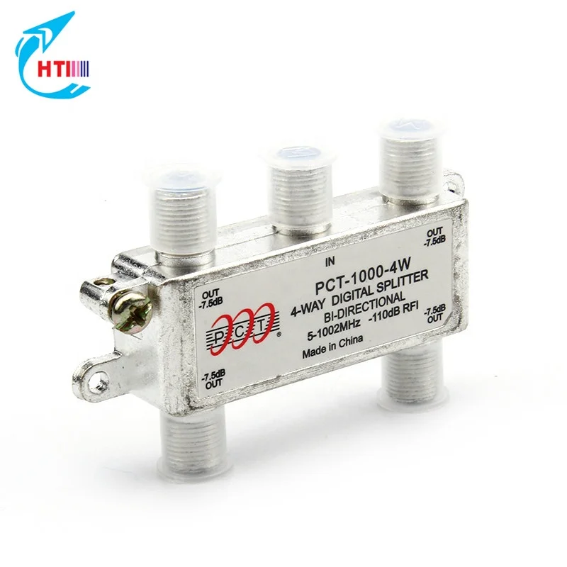 High Quality PCT CATV  Splitter 4 Way  Indoor Silver House