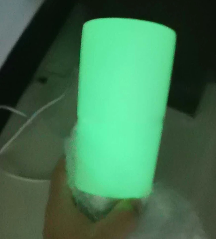 customized glitter stainless steel tumbler cups wholesale double wall white green 20oz glow in the dark tumblers