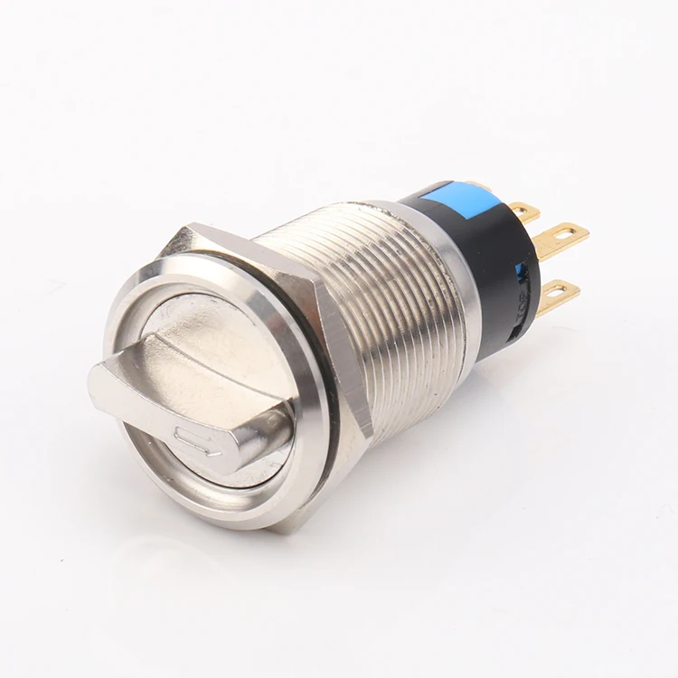 19mm 3 position waterproof metal Push button switch mechanical rotary switch