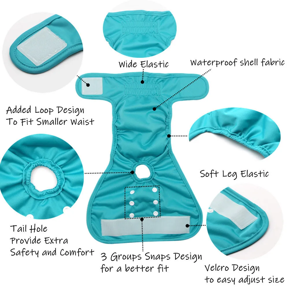 Super absorbency Reusable washable menstrual training suspenders pet cloth skirt diapers pads for male female baby dogs