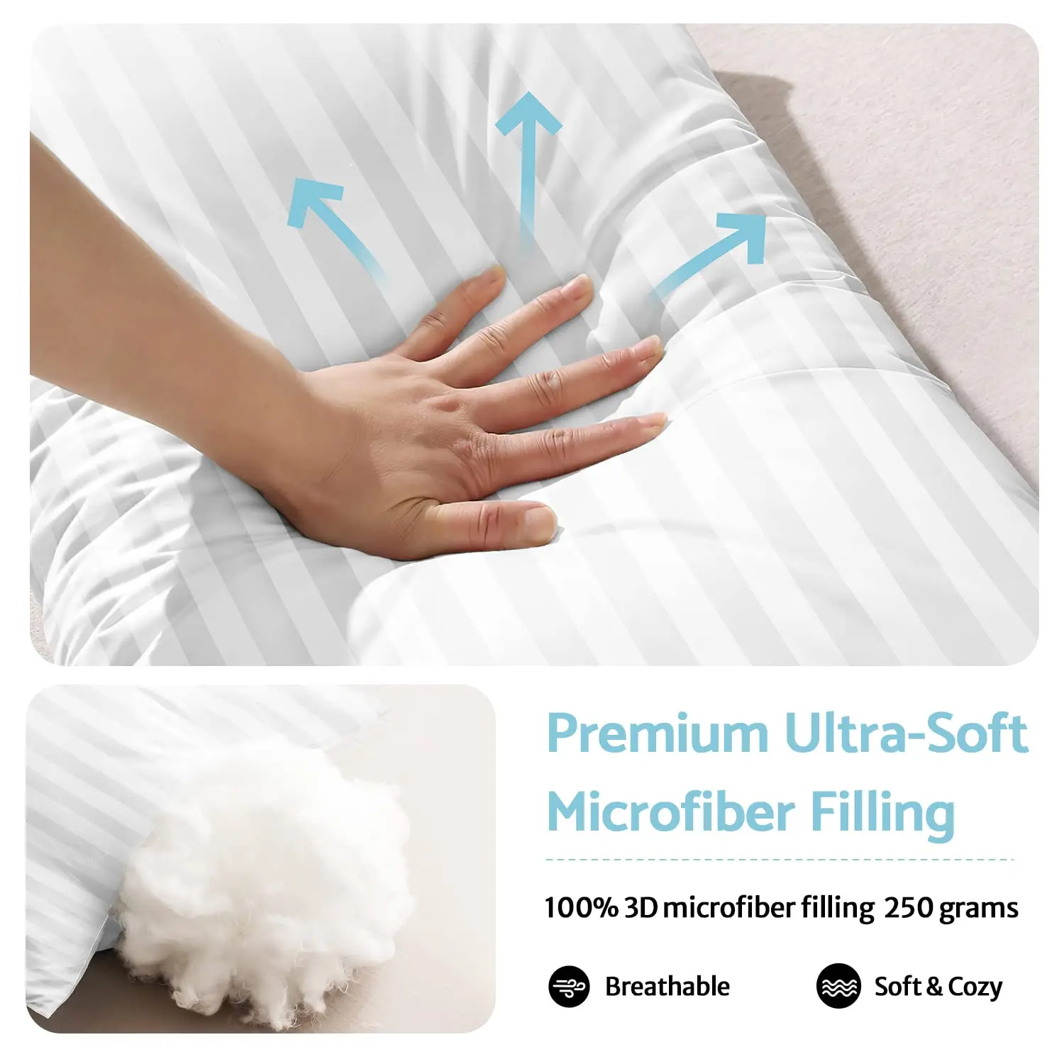 Toddler Pillow with Satin Pillowcase 13x18 Inch Soft Baby,kids,children Pillow for Sleeping,white