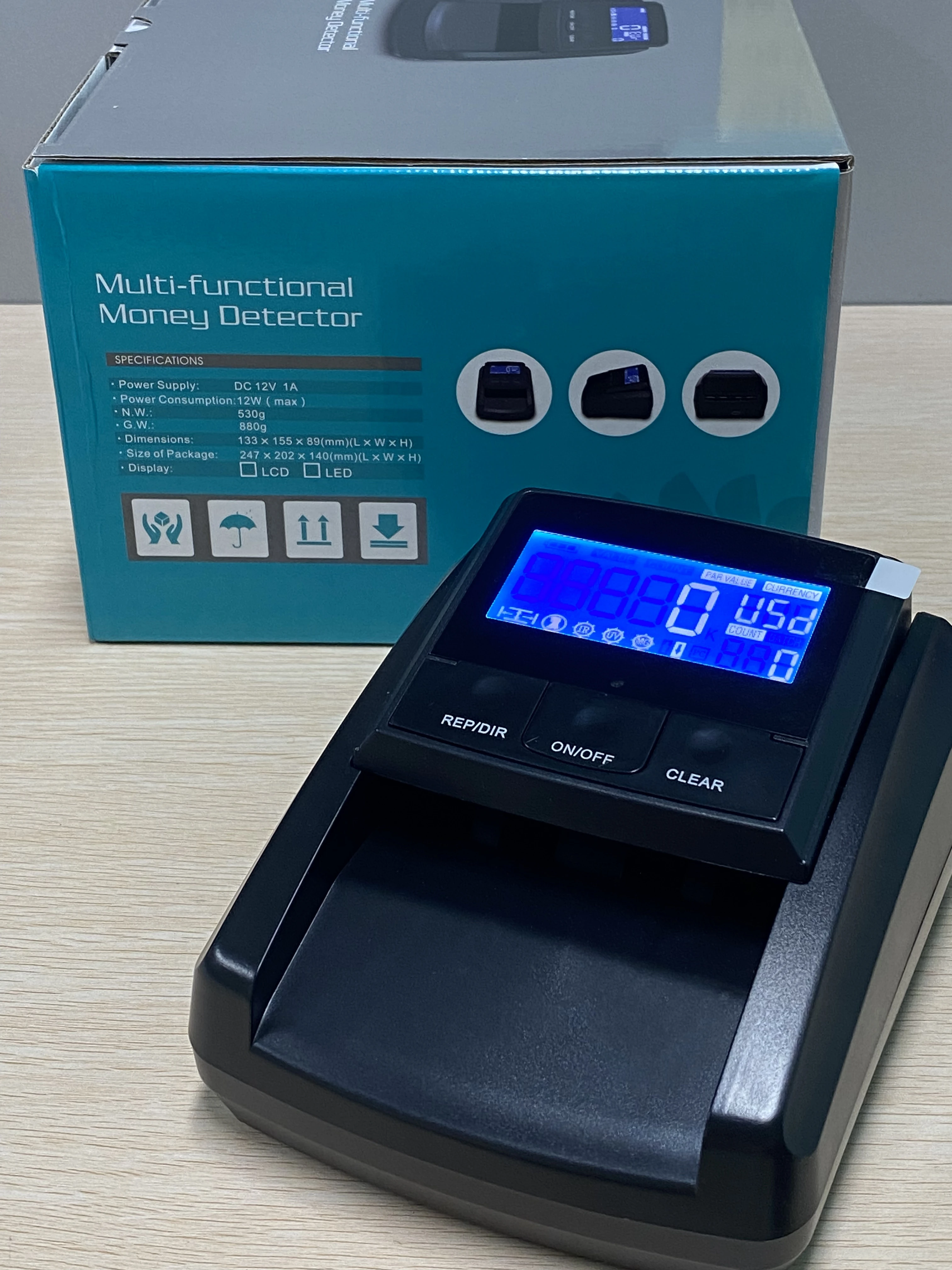 Smart and accurate  USD EURO banknote detecting money detector note detecting machine