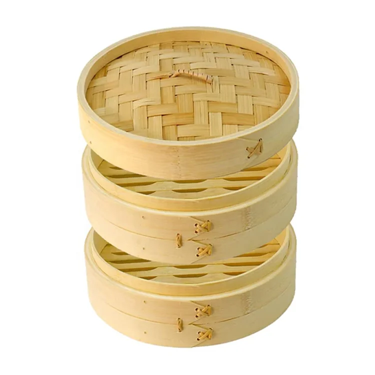 Home Kitchen 2024 Durable Mini Bamboo Steamer Basket Dumpling Food Snack MOMO Dumpling Steamer Suitable For Cooking Vegetables