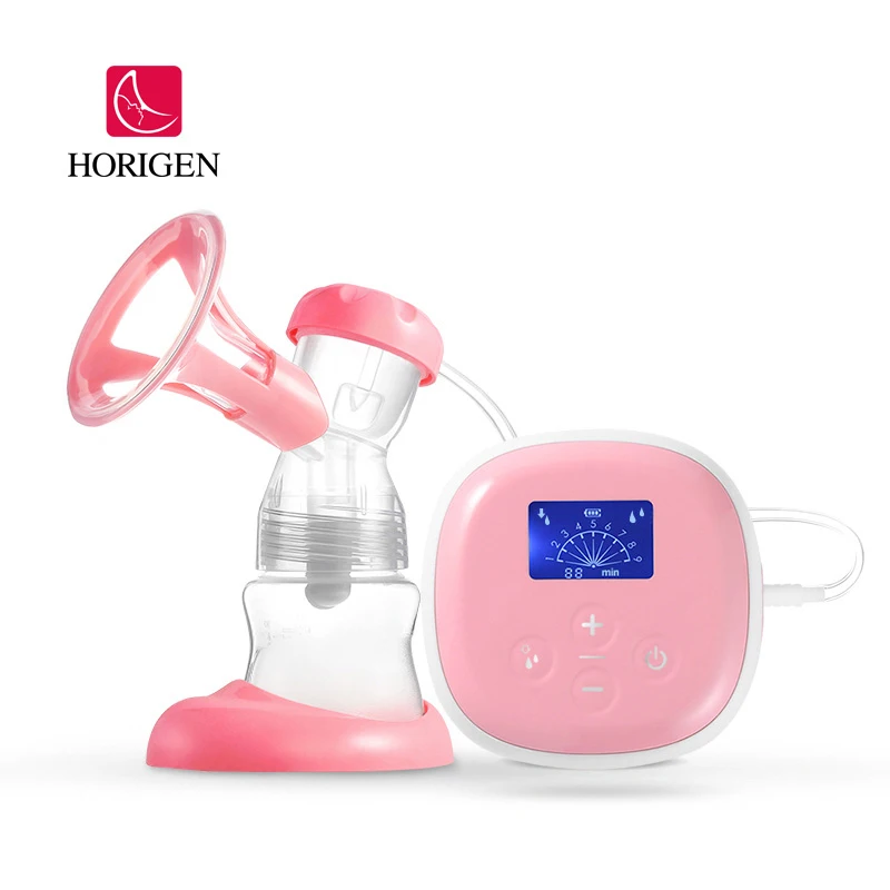 factory custom LCD screen single breast pump portable electric breast milk pump for baby feeding