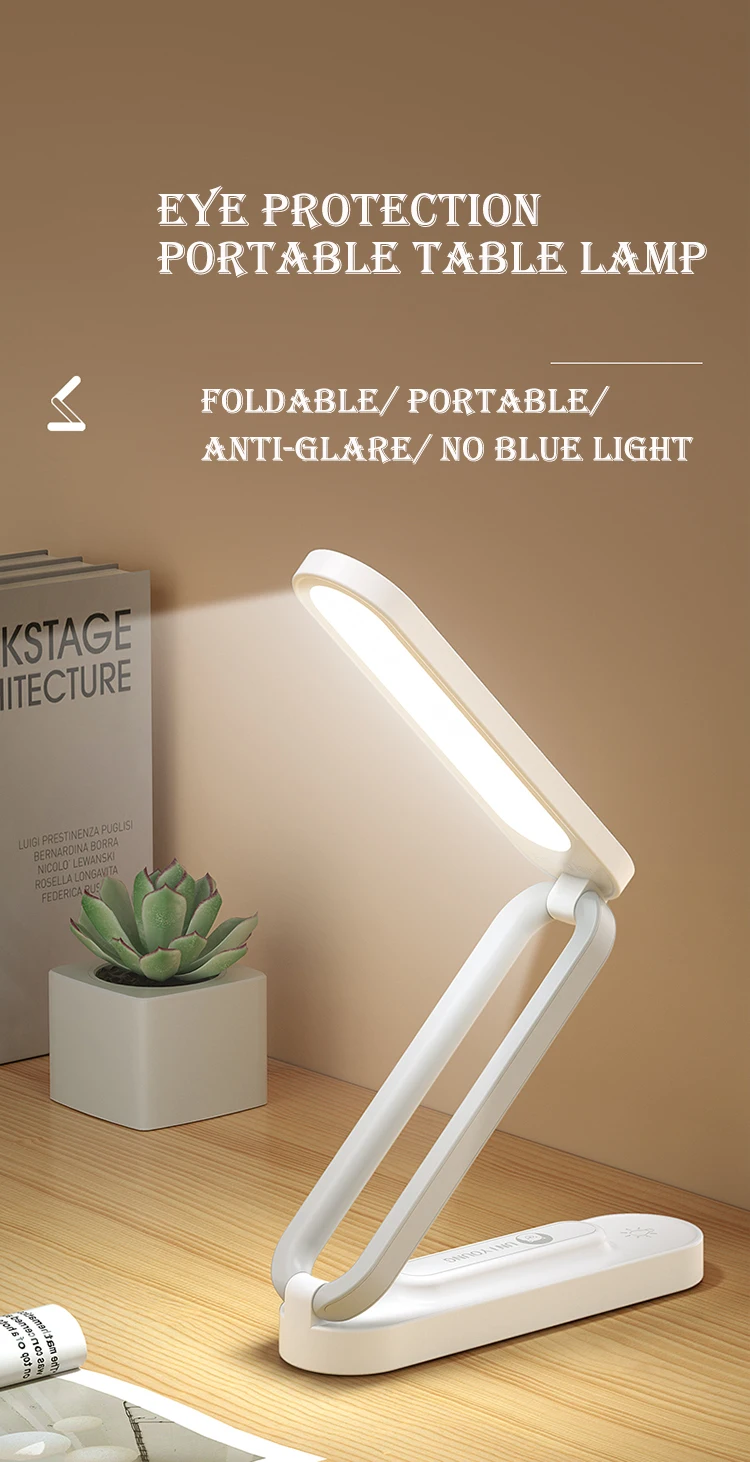 Eye care Led Table Lamp With Usb Port Dimming Led Desk Lamp Multi-functional Folding Led Table Lamp