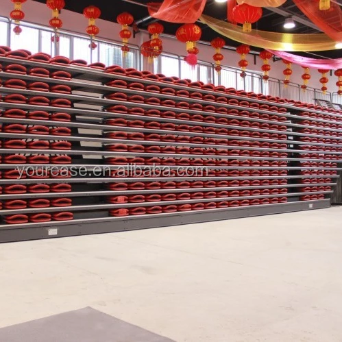 multiple stadium seat telescopic tribune for power-control,manual control