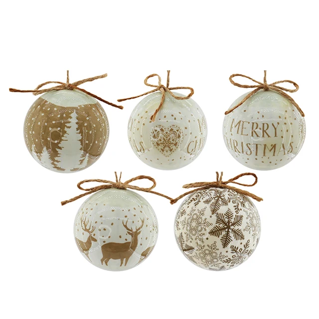 Wholesale Price 4pcs 100mm polyfoam ball Hanging Christmas Ornaments Plastic Bauble Christmas Ball For Christmas Tree Decoration