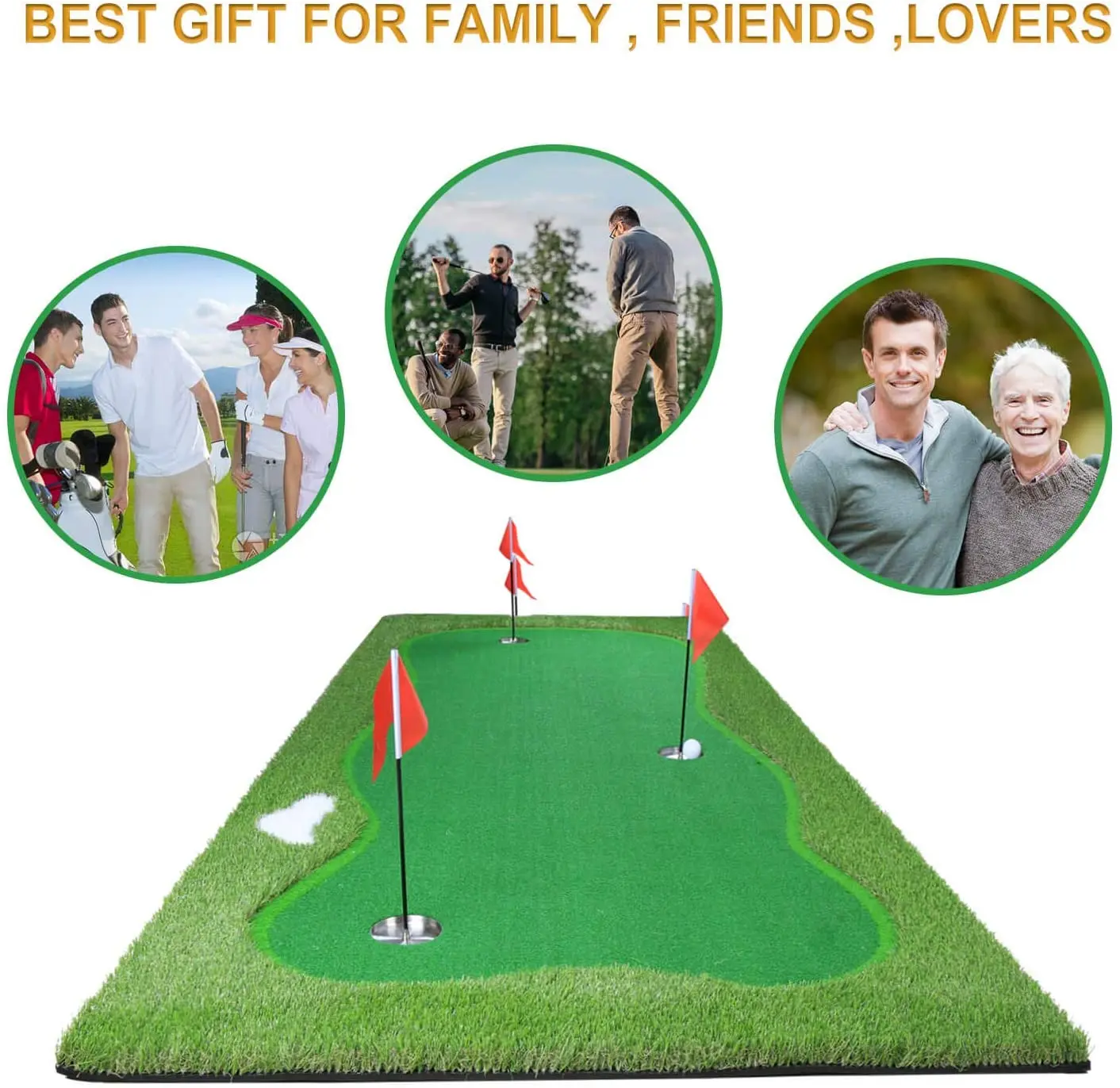 GP Custom Large Putting Green Professional Golf Practice Mat Outdoor Putting Mat For Backyard
