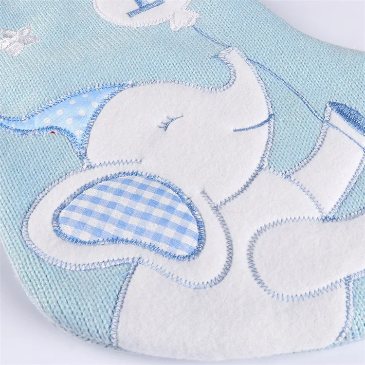 Новинка 2021, розовые и Синие чулки со слоном для маленьких мальчиков и девочек на первое Рождество ребенка