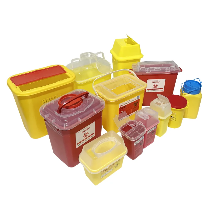 Customized Biohazard Needle and Syringe Disposal 1 Gallon 4quart Sharps Container with Clear Lid