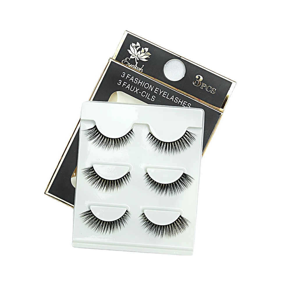 
Factory Direct Sales Black Fiber Beautiful Appearance Magnetic Handmade Eyelashes for Eye Decoration 