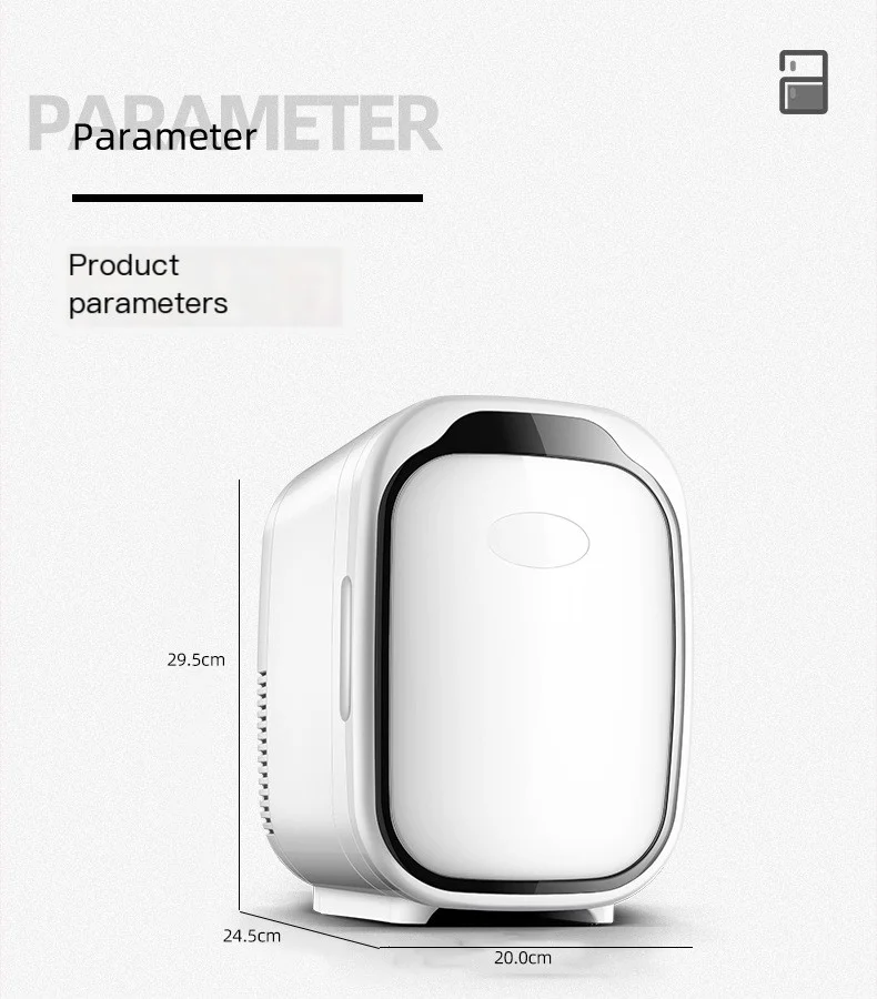 Mini Fridge 8 Can/6 Liter Small Refrigerator 110VAC/12V DC Portable Thermoelectric Cooler and Warmer Freezer Skincare Desk
