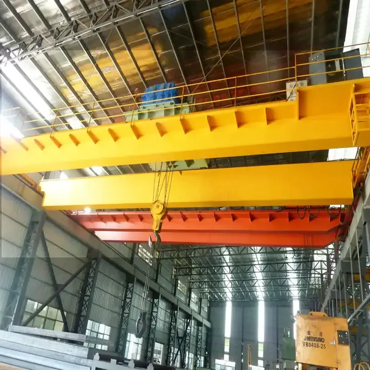 Best Quality Factory Direct Sale QD Heavy Duty 50 60 70 100 ton Double Beam Overhead Travelling Crane Trolley Winch Lifting