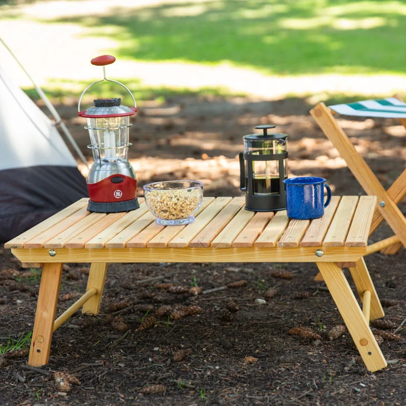 
Outdoor Garden Picnic portable folding kitchen wood low camping table 