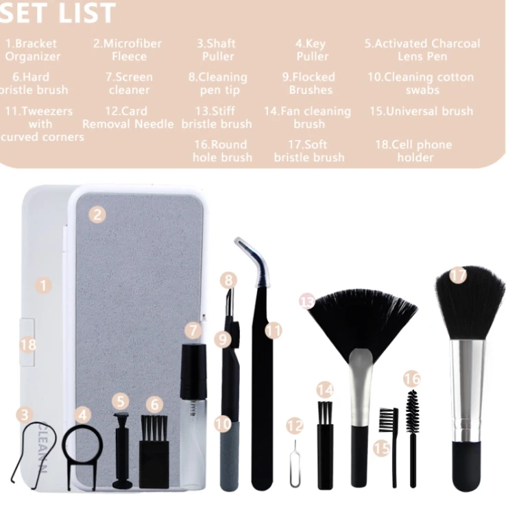 New cleaning brush is suitable for Airpod Pro headset spray cleaner 18 in 1 headset mobile phone tablet computer keyboard camera