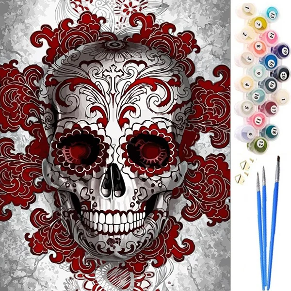 FIYO Frame DIY Painting By Numbers Flowers Door Landscape Modern Drawing Coloring By Numbers for Artwork Gift