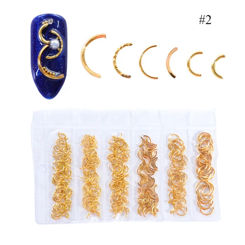 Hot Selling Christmas Nail Decoration 3D Nail Art Design Decoration 3d Metal Nail Decal for sale