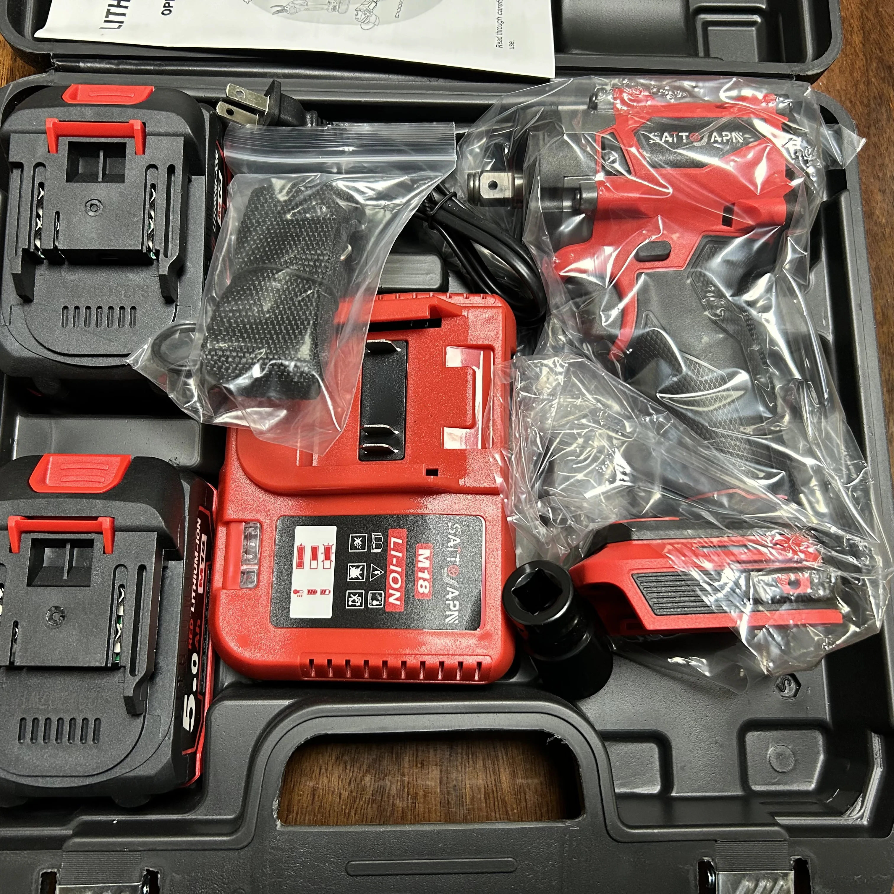 Heavy Duty Brushless Impact Wrench with LI-Ion Battery Truck Repair Professional Lithium Battery Wrench screwdriver