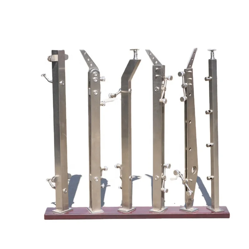 Modern Design Railing Tensioning Stainless Steel Black Cable Glass Deck Rod Balustrade Railing Post