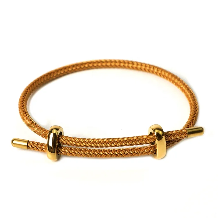 Hot Male/Female Adjustable Clasp Multi-color Lucky Wire Rope Stainless Steel Bracelet