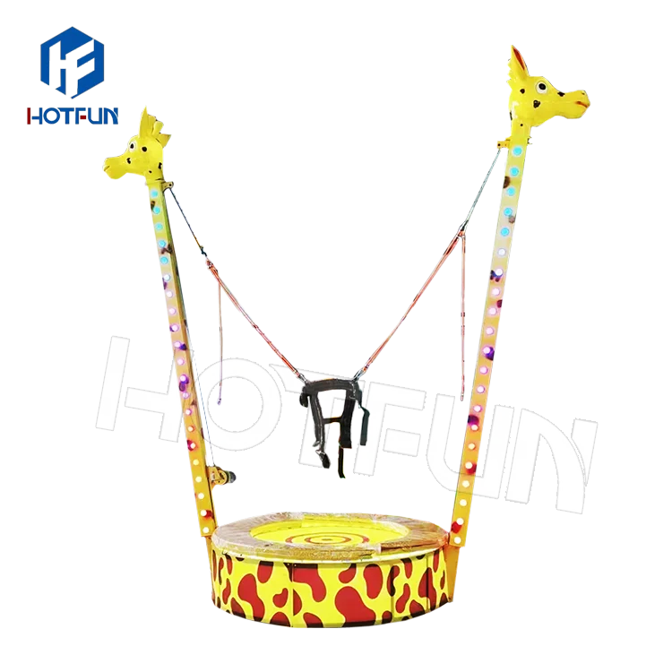 Giraffe Trampoline Outdoor Amusement Park Equipment Kids Game Electric Bungee Bounce