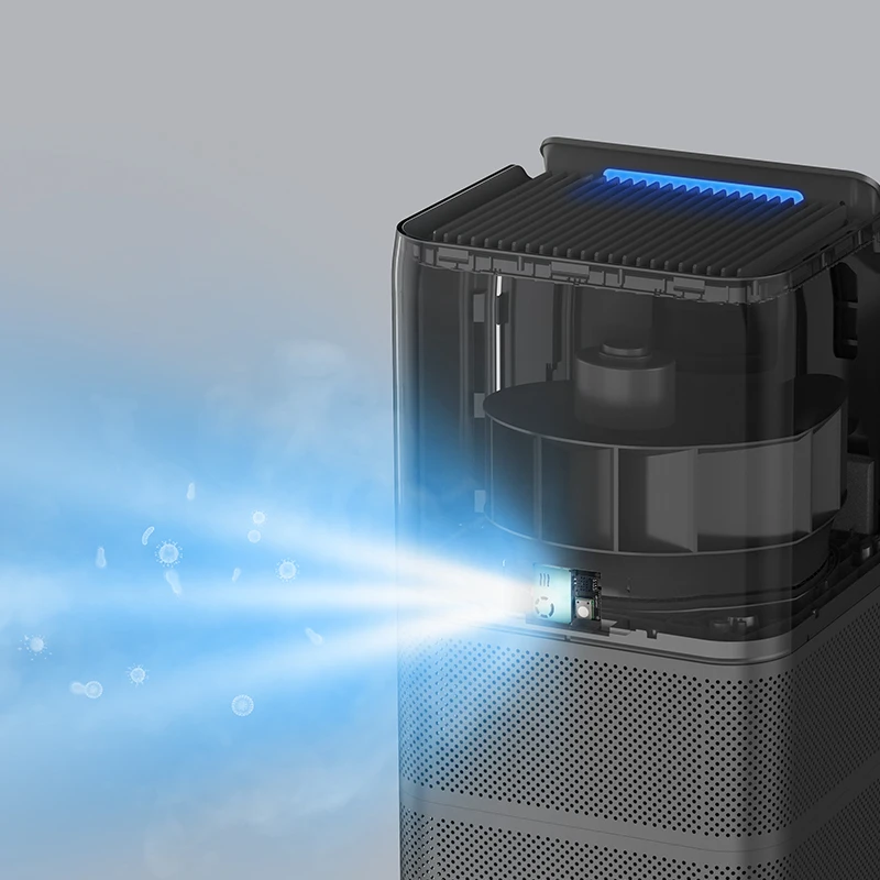 Portable 7 Fan Speeds Tuya Smart Wi-Fi Air Purifier For Home Allergies