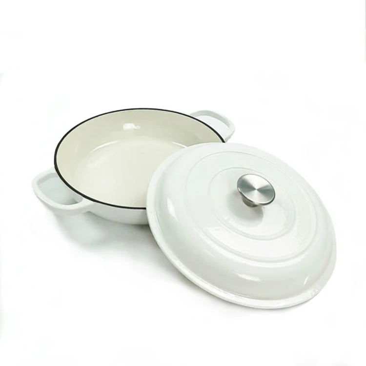 2in1 cast iron double dutch oven with frying pan die casting pot frying pan cast iron non stick square bbq grill pan