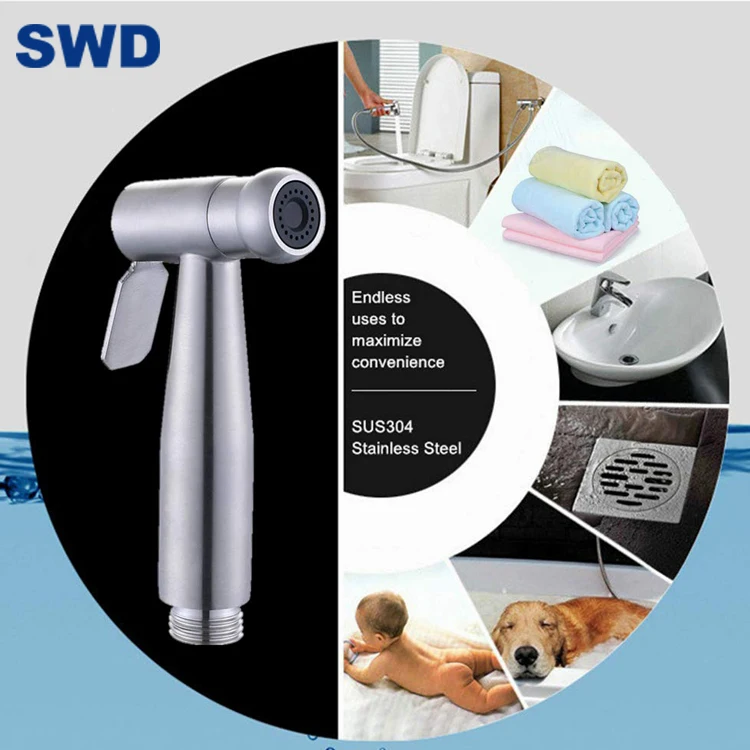 Bathroom Portable Bidets Handheld 304 Stainless Steel Sprayer Toilet Seat Hand Bidet Spray Bathroom Bidet