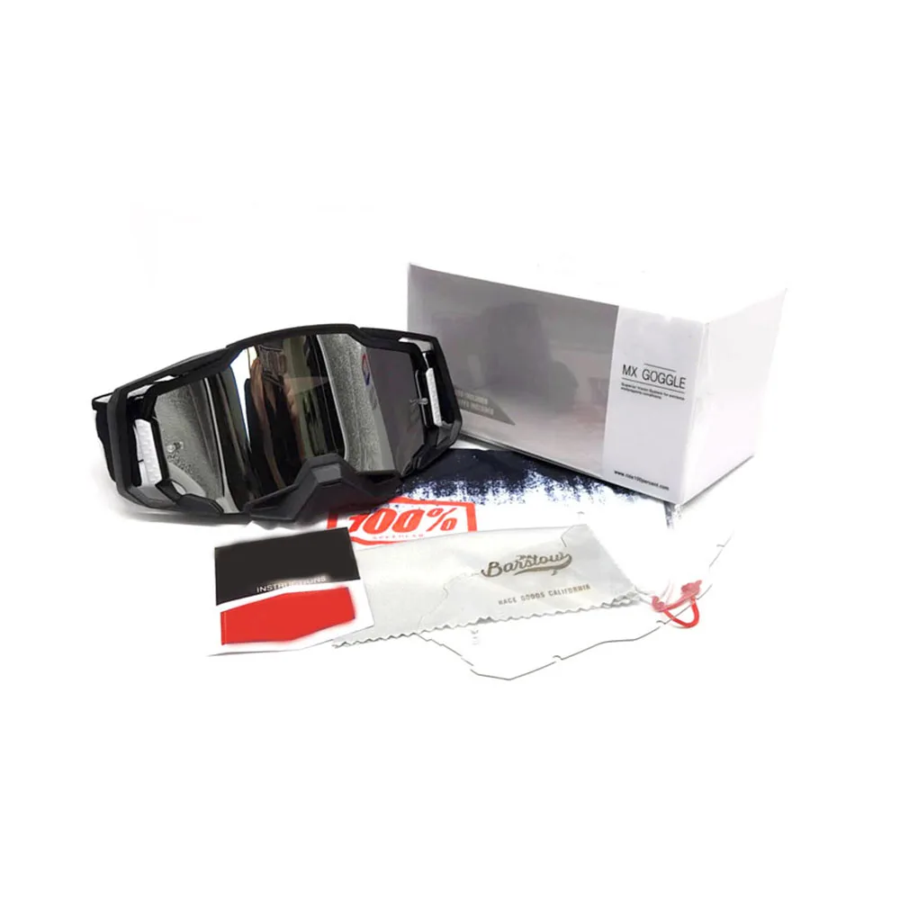 Black boxes High definition PC lens anti UV400 motorcycle helmet riding glasses TPU frame  goggles goggles for motorcycles