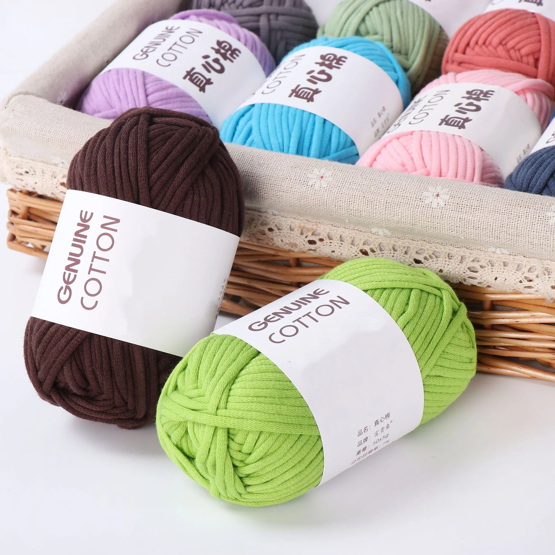 Easy to see stitch 50g genuine cotton yarn hand Knitting Chunky Tube Yarn Crochet Yarn
