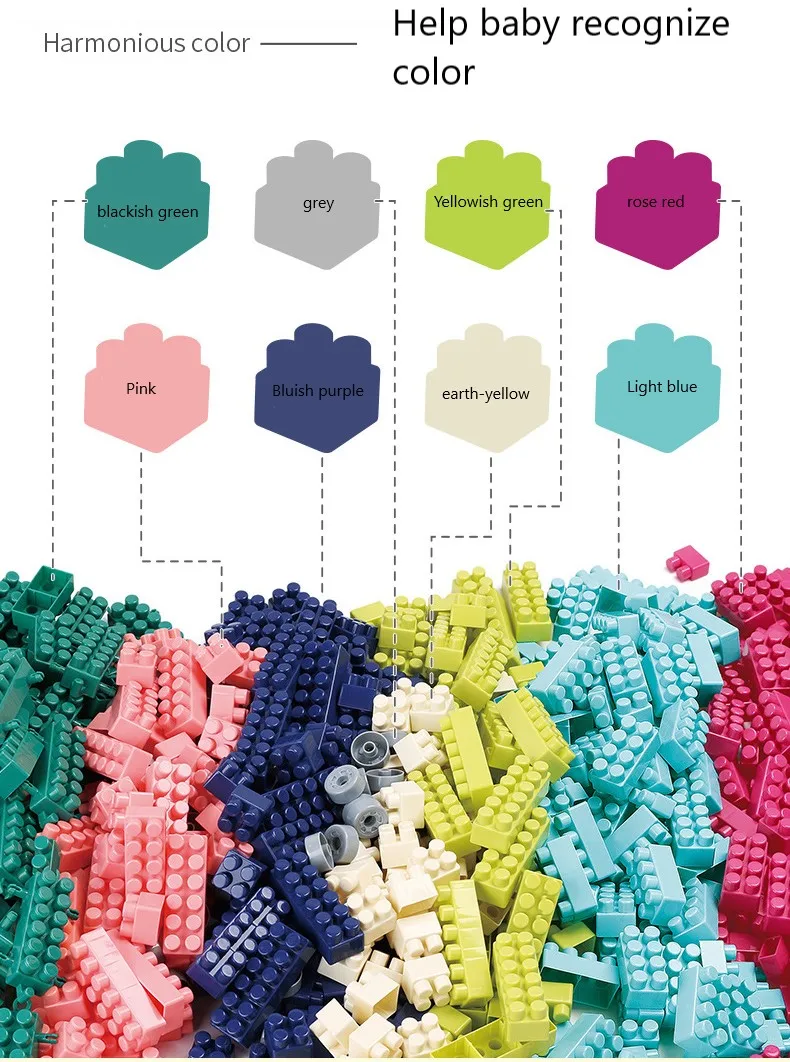 DIY Puzzle House Kid Toys For Early Educational Plastic Architecture Build Block Sets