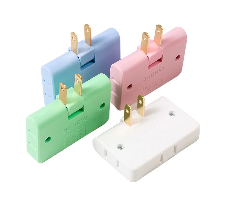New Wall Adapter Swivel Head Charger 3 in 1 Outlet Swivel Mini Wall Power Outlet Extender Plug